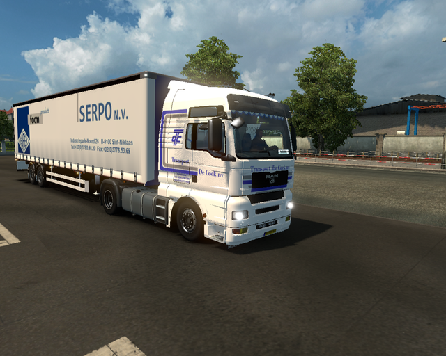 ets2 Man TGA 4x2 + 2asser (Serpo nv Sint Niklaas ( prive skin ets2