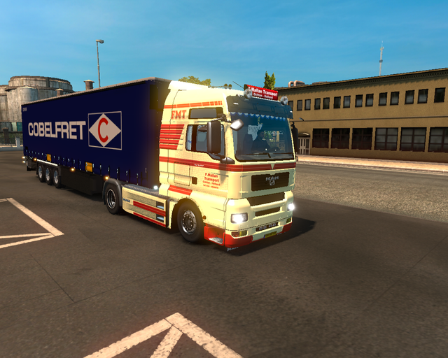 ets2 Man TGA 4x2 + Zeiltrailer(Cobelfret) F prive skin ets2