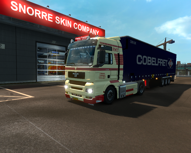 ets2 Man TGA 4x2 + Zeiltrailer(Cobelfret) F prive skin ets2