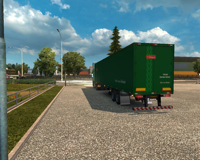 ets2 Daf CF85 Lowroof 4x2 + 2 asser trailer Verkad prive skin ets2