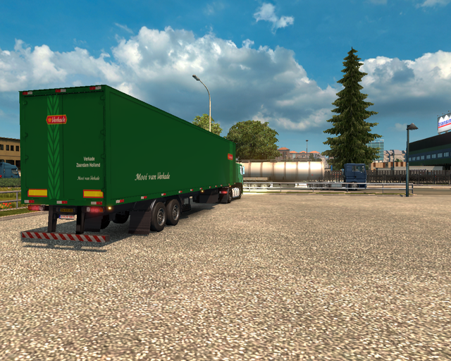 ets2 Daf CF85 Lowroof 4x2 + 2 asser trailer Verkad prive skin ets2