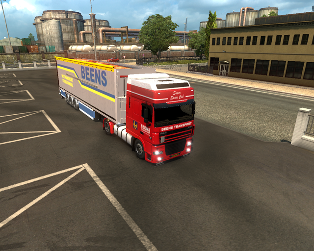 ets2 Daf XF95 4x2 Super Space Cab + geladen Bodex  prive skin ets2