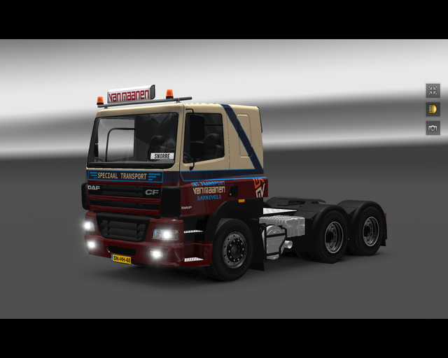 ets2 Daf CF85 6x4 lowroof van Maanen Barneveld Hol prive skin ets2