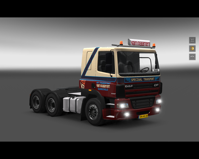 ets2 Daf CF85 6x4 lowroof van Maanen Barneveld Hol prive skin ets2