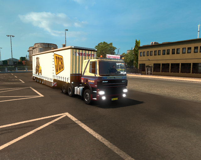 ets2 Daf CF85 6x4 lowroof + 4 asser Jumbo Curtains prive skin ets2