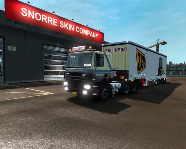 ets2 Daf CF85 6x4 lowroof + 4 asser Jumbo Curtains prive skin ets2