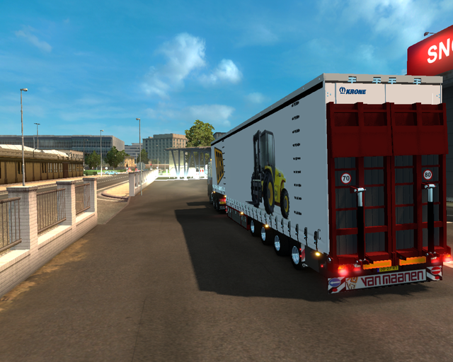 ets2 Daf CF85 6x4 lowroof + 4 asser Jumbo Curtains prive skin ets2