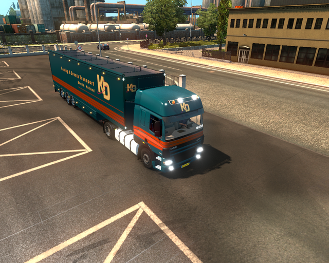 ets2 Daf CF 4x2 + lege onderlosser Koning & Drenth prive skin ets2