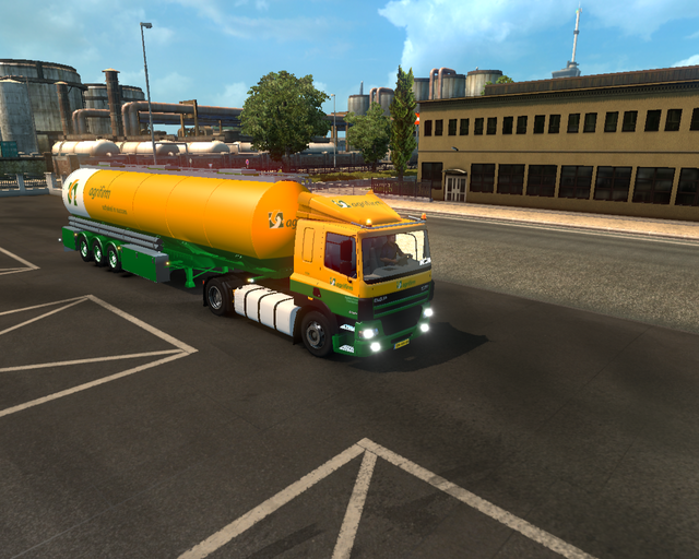 ets2 Daf CF lowroof 4x2 + Foodtrailer Agrifirm Foo prive skin ets2