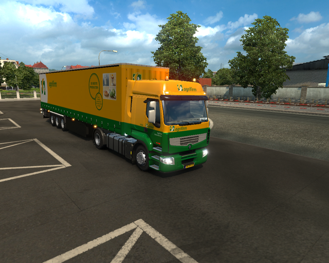 ets2 Renault Premium 4x2 + Krone Schuifzeiltrailer prive skin ets2