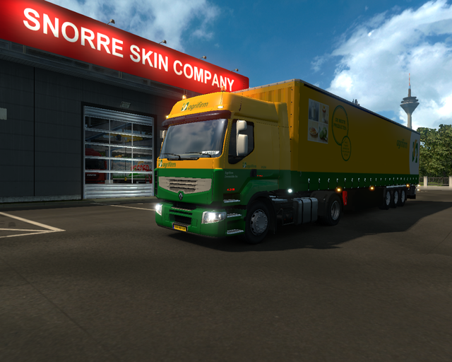 ets2 Renault Premium 4x2 + Krone Schuifzeiltrailer prive skin ets2