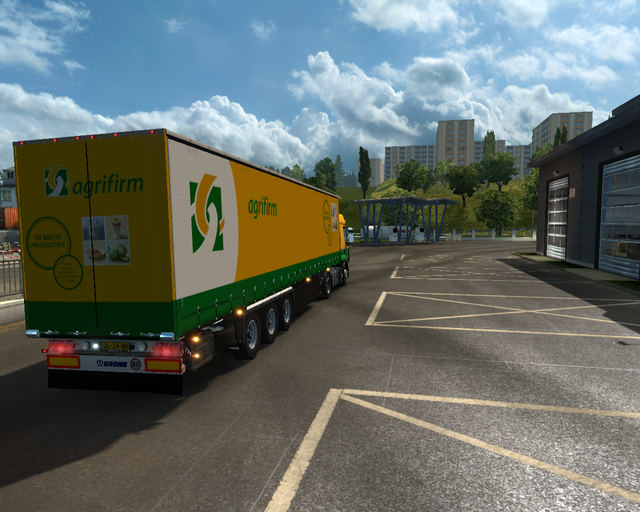 ets2 Renault Premium 4x2 + Krone Schuifzeiltrailer prive skin ets2