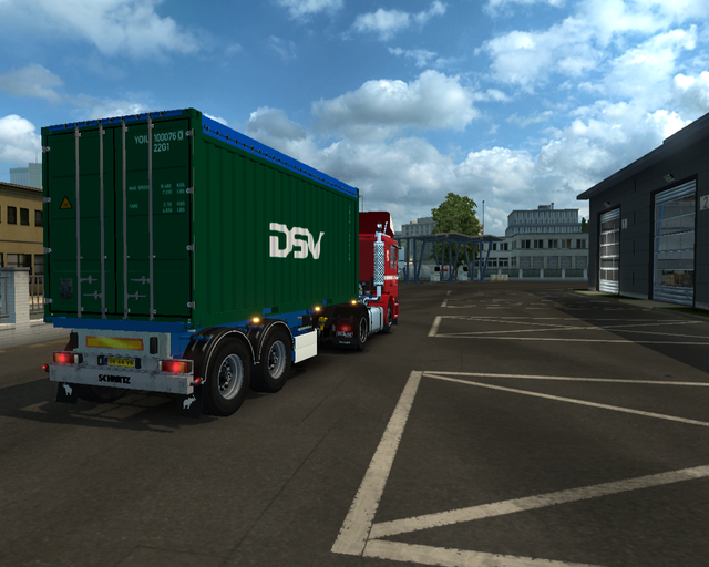 ets2 Man F90 4x2 + 2 asser containertrailer K E Ex prive skin ets2