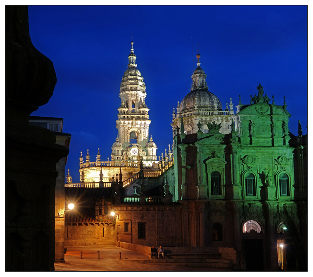 Santiago de Compostela night Spain
