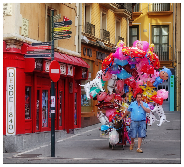 Balloons in Pamplona Spain