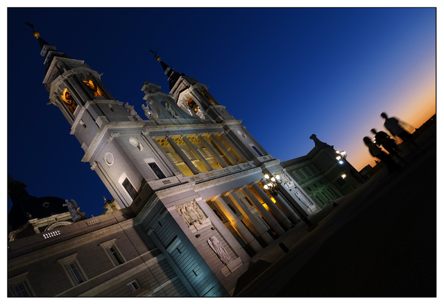 Catedral de la Almudena night Spain