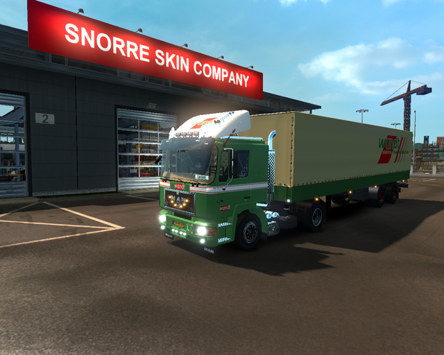 ets2 Man F90 4x2 + 2 achsplane trailer Wandt Spedi prive skin ets2