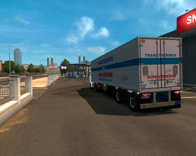 ets2 Mercedes LPS 1632 4x2 + 2 asser koeltrailer T prive skin ets2