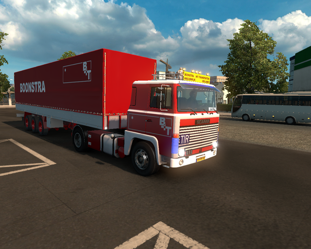 ets2 Scania 111 4x2 3 achsplane Boonstra Haulerwij prive skin ets2