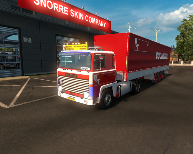 ets2 Scania 111 4x2 3 achsplane Boonstra Haulerwij prive skin ets2