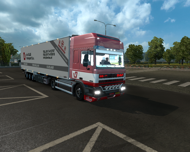 ets2 Daf ATI 95 4x2 Super Spacecab + Chereau trail prive skin ets2