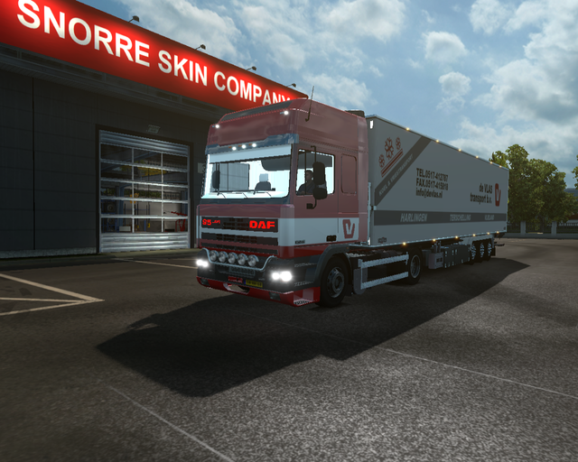 ets2 Daf ATI 95 4x2 Super Spacecab + Chereau trail prive skin ets2