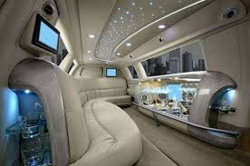 All white limo interior Picture Box