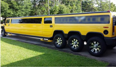 Yellow Stretch Hummer Limo Picture Box