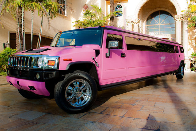 Pink Hummer Limo All Pink limo