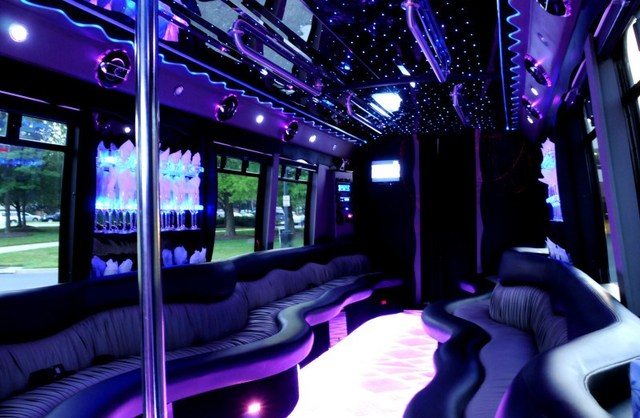 35 seater Limo bus PartyBus US rental vehicles in fleet