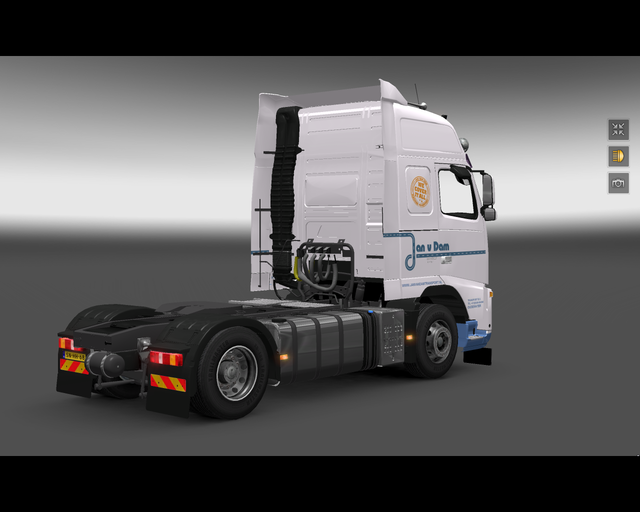 ets2 Volvo FH16 4x2 Jan van Dam Transport b.v prive skin ets2