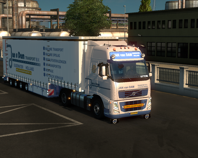 ets2 Volvo FH16 4x2 + 4 asser Krone Jumbo Jan van  prive skin ets2