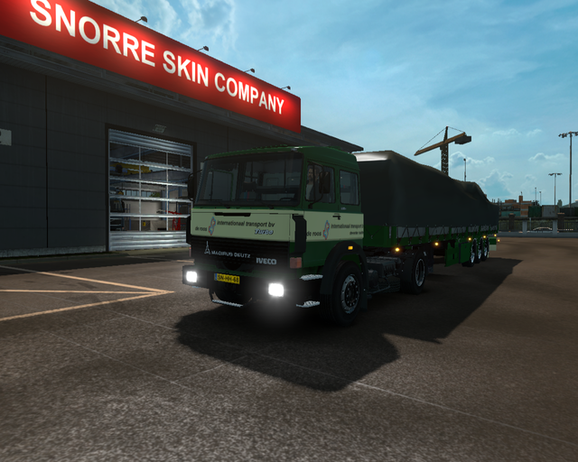 ets2 Iveco Magirus Deutz 4x2 + bricktrailer de Roo prive skin ets2