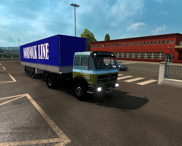 ets2 Mercedes Benz 1632 NG 4x2 + 3achsplane ( Norf prive skin ets2