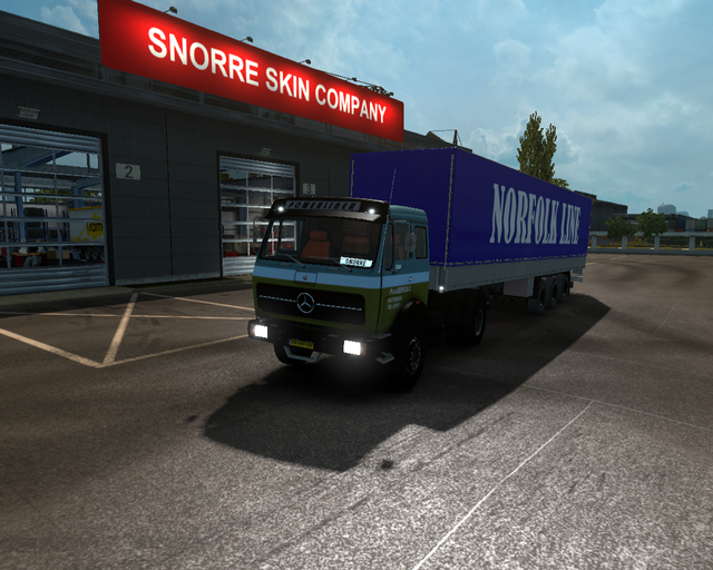 ets2 Mercedes Benz 1632 NG 4x2 + 3achsplane ( Norf prive skin ets2