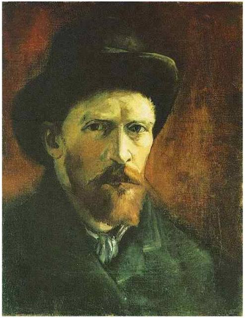 Self-Portrait-with-Dark-Felt-Hat Van Gogh