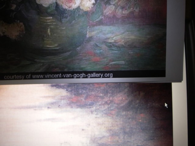 Orange sploches comparison Van Gogh