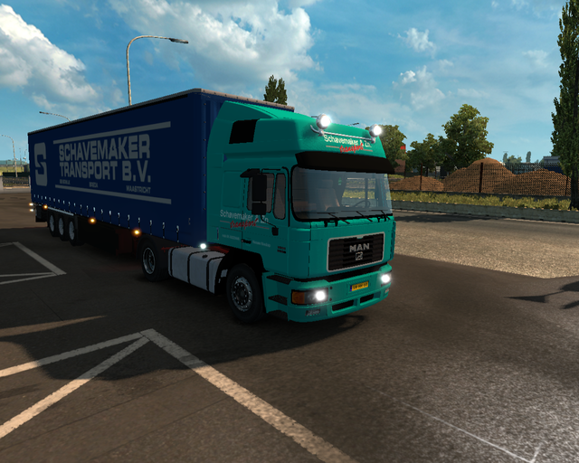 ets2 Man F2000 Sillenz 4x2 + Zeiltrailer Schavemak prive skin ets2