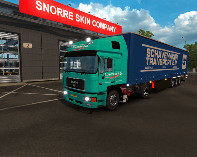 ets2 Man F2000 Sillenz 4x2 + Zeiltrailer Schavemak prive skin ets2