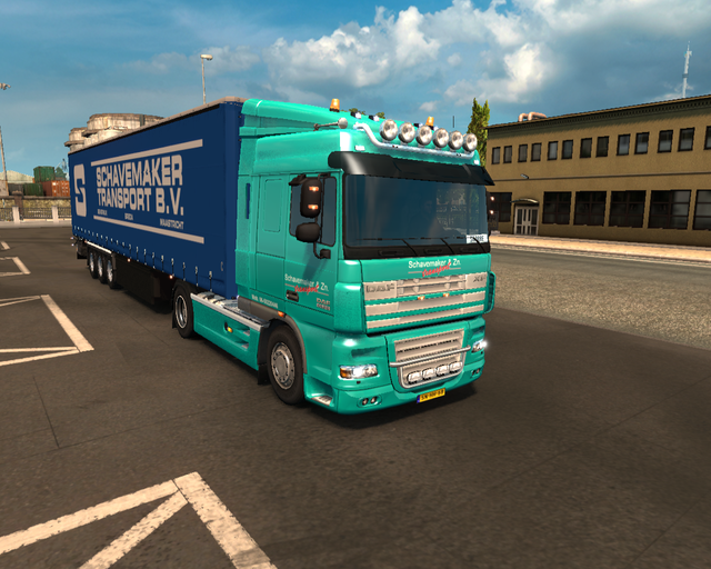 ets2 Daf XF 4x2 + Zeiltrailer Schavemaker & Zn Tra prive skin ets2