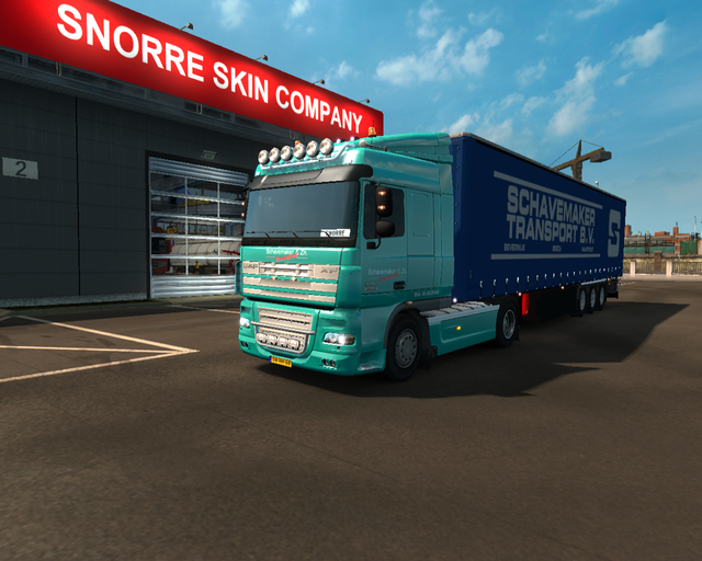 ets2 Daf XF 4x2 + Zeiltrailer Schavemaker & Zn Tra prive skin ets2