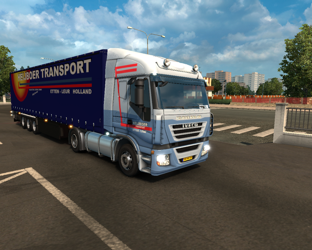 ets2 Iveco Stralis 4x2 + Zeiltrailer Heijboer Tran prive skin ets2