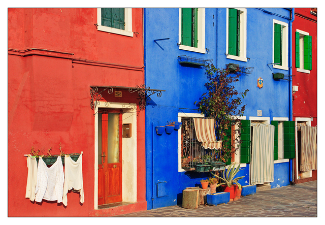 Burano Blue Red Venice & Burano