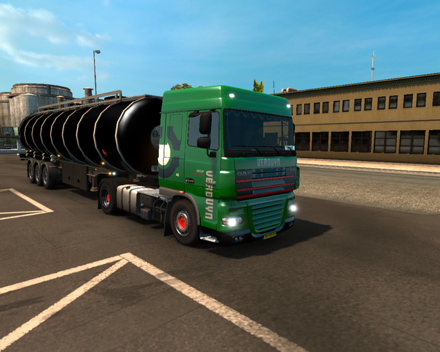 ets2 Daf XF 4x2 + Tanktrailer Verduyn Group Nederl prive skin ets2