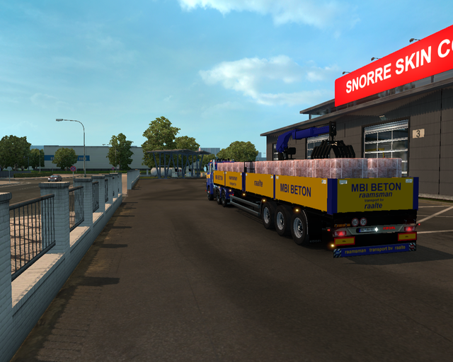 ets2 Scania 141 V8 6x4 + steen trailer Raamsman Tr prive skin ets2