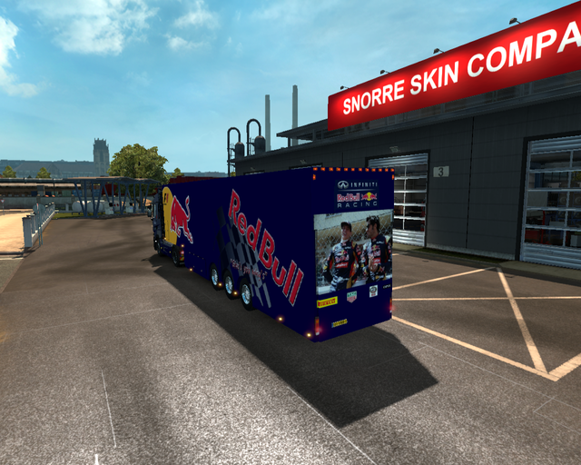 ets2 Renault T 4x2 + 2win Dubbeldekker RedBull F1  prive skin ets2