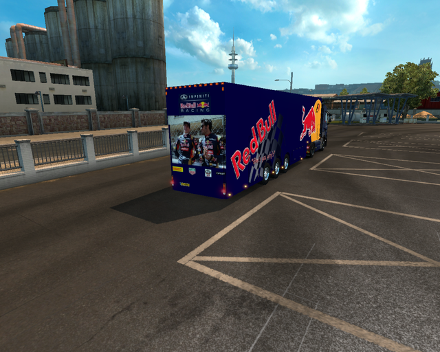 ets2 Renault T 4x2 + 2win Dubbeldekker RedBull F1  prive skin ets2