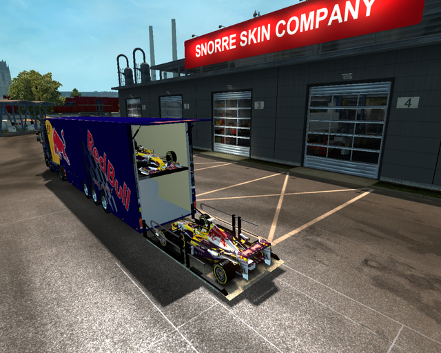 ets2 Renault T 4x2 + 2win Dubbeldekker RedBull F1  prive skin ets2