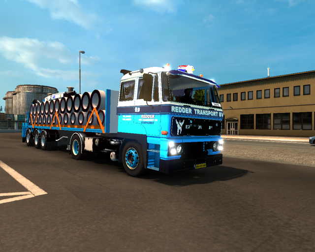 ets2 Daf 2800 4x2 + Floor trailer rioleringsbuizen prive skin ets2