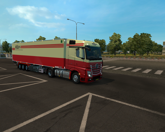 ets2 Mercedes Actros MP4 + Chereau Koeltrailer Moe prive skin ets2